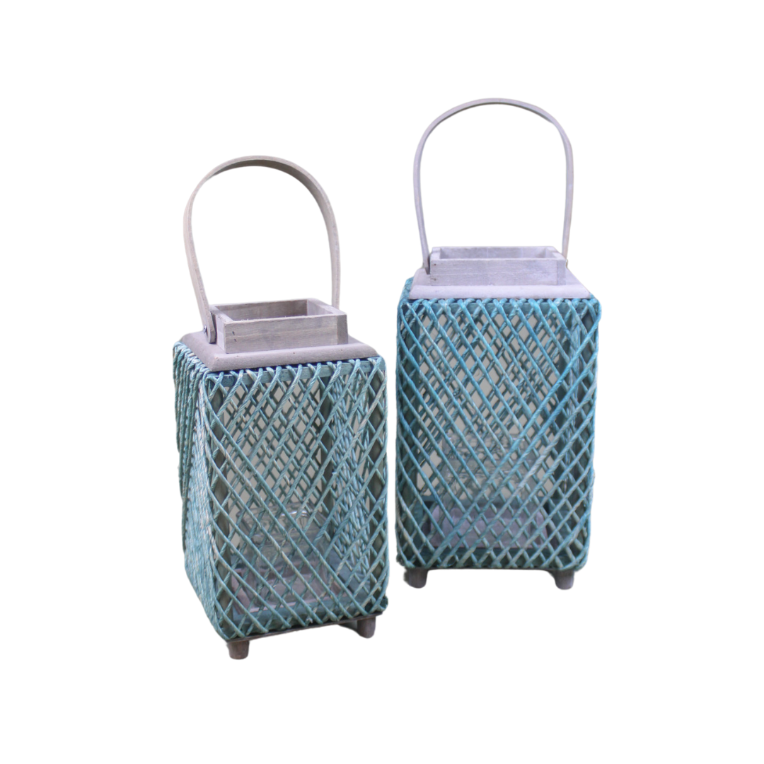 Rectangle-Shaped Lantern in Turkish Blue