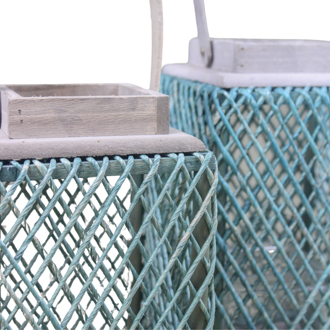 Rectangle-Shaped Lantern in Turkish Blue