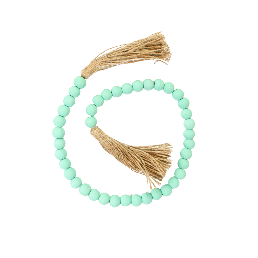 Long Decor Beads with Natural Tassel
