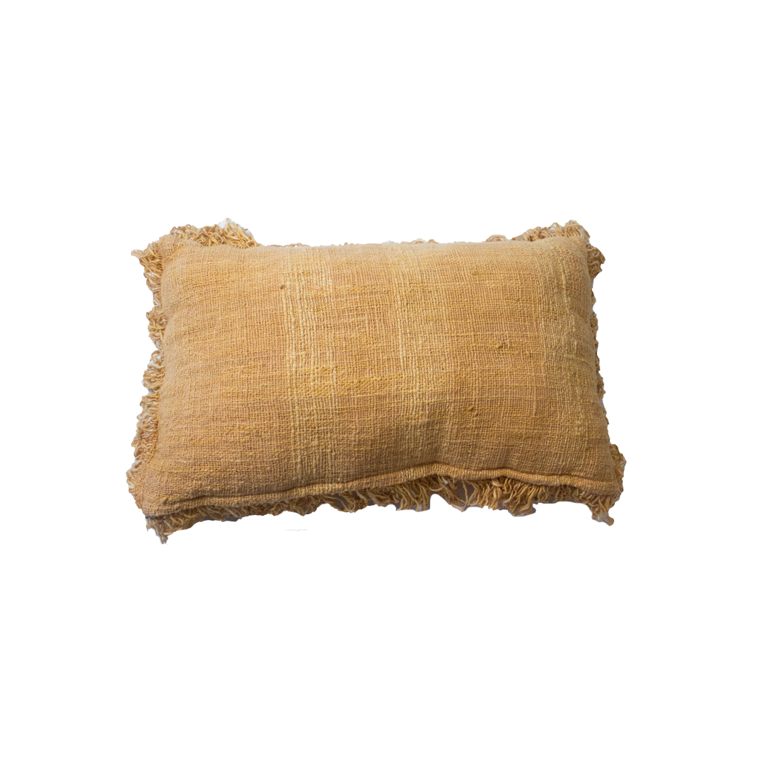 Rectangle Fringed Cushion in Hoo-la