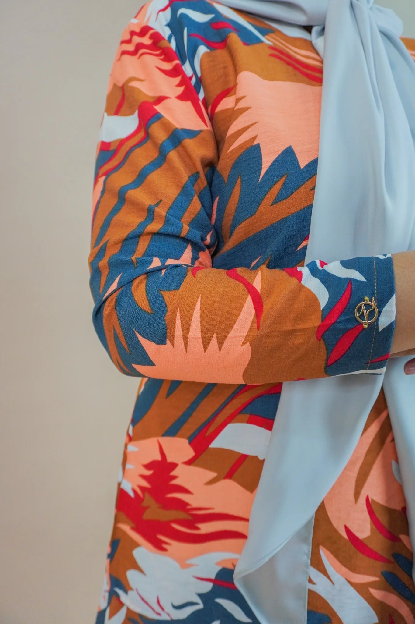 Printed Lehenga Set in Indigo Tribe