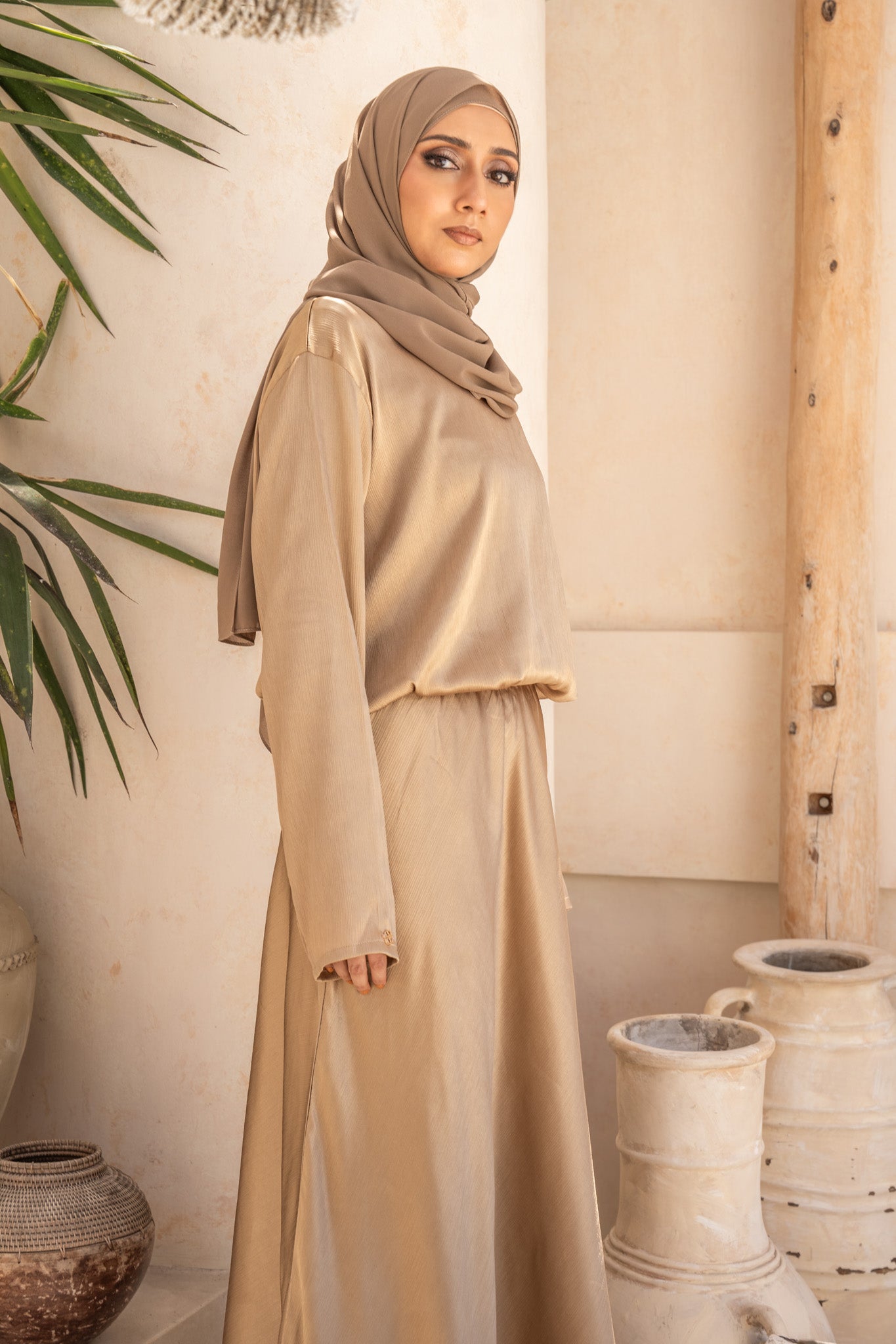 Slim Blouse in Pale Copper