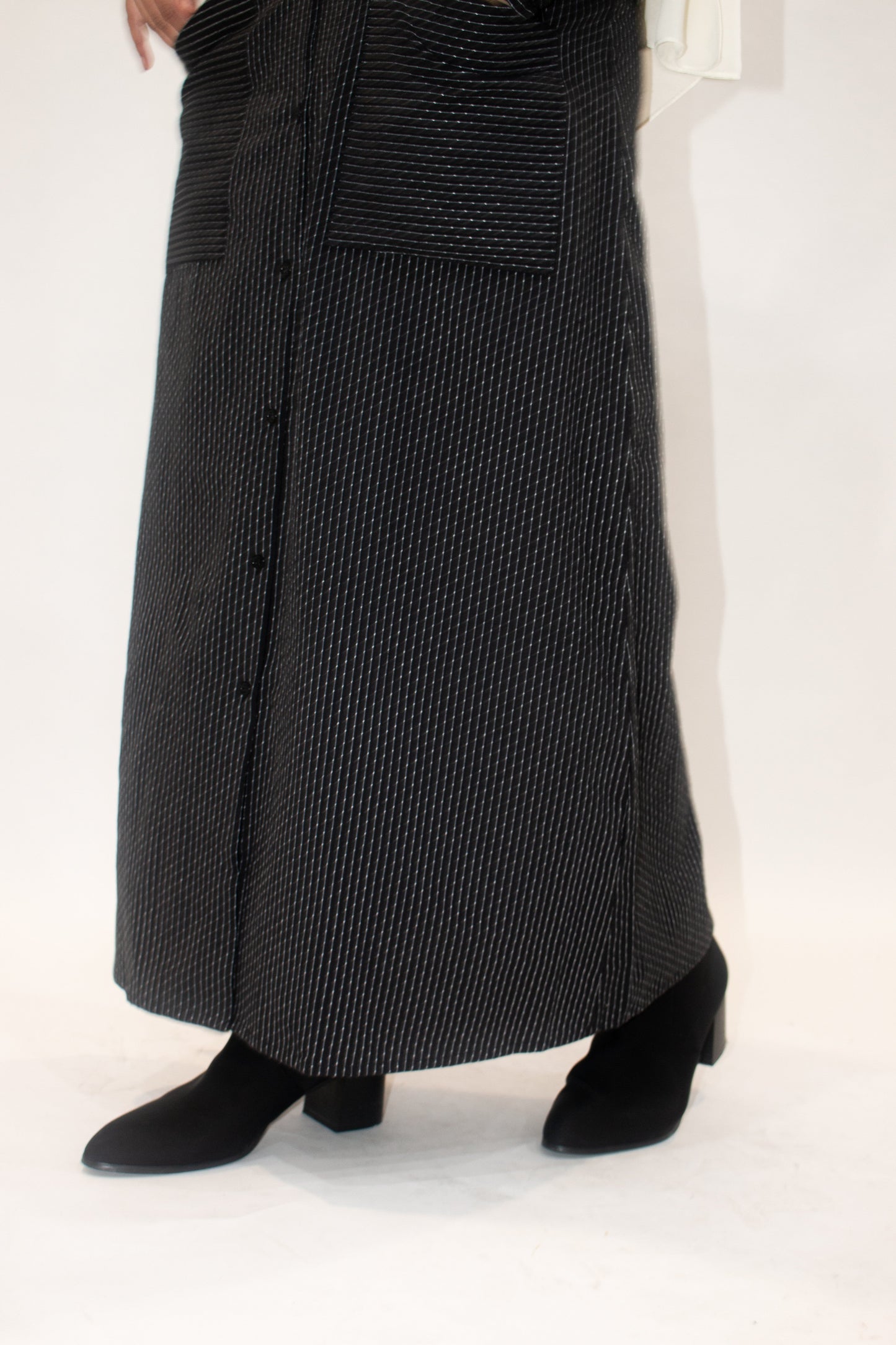Curve Stripe Button Down Dress
