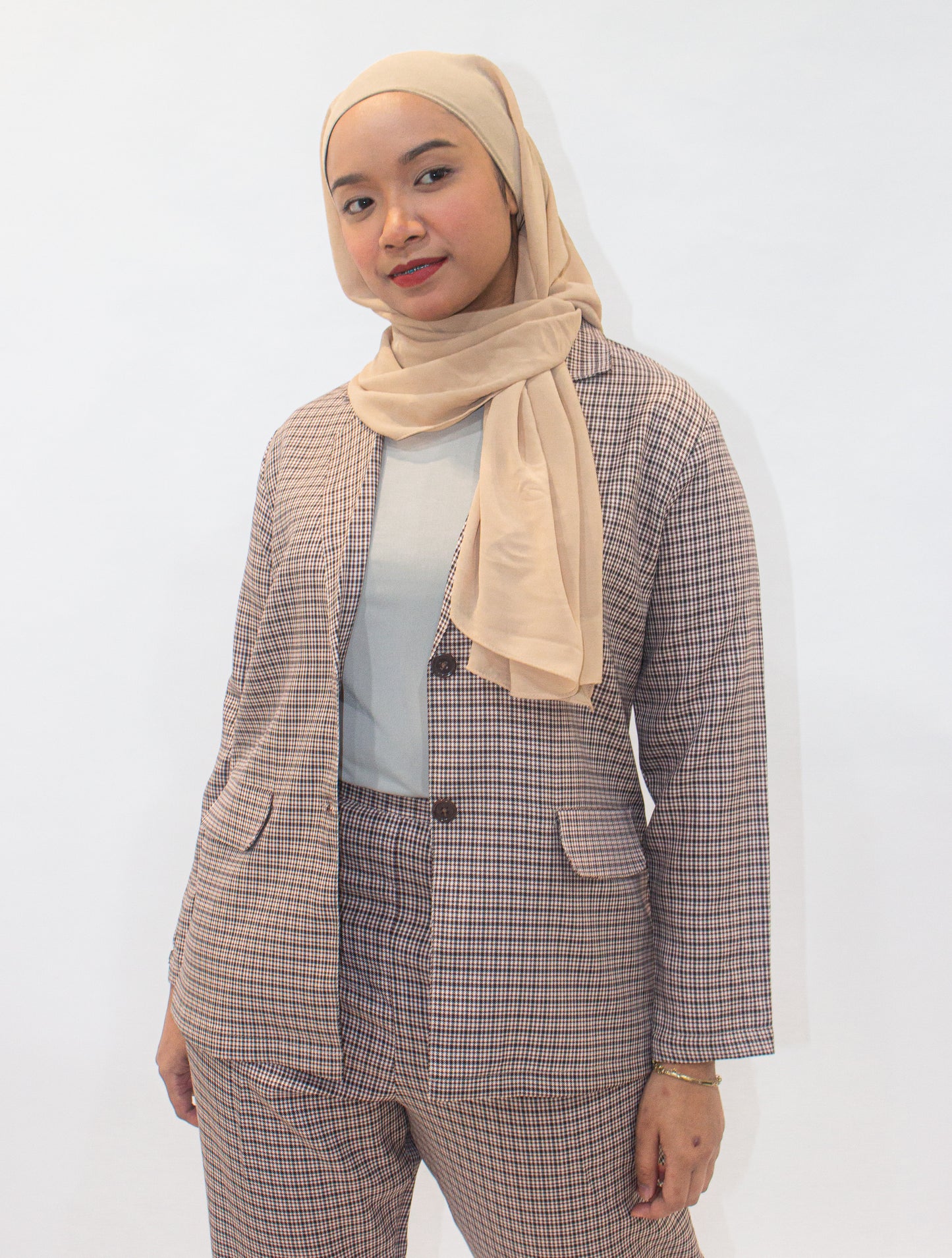 Curve Vintage Ging Ham Blazer