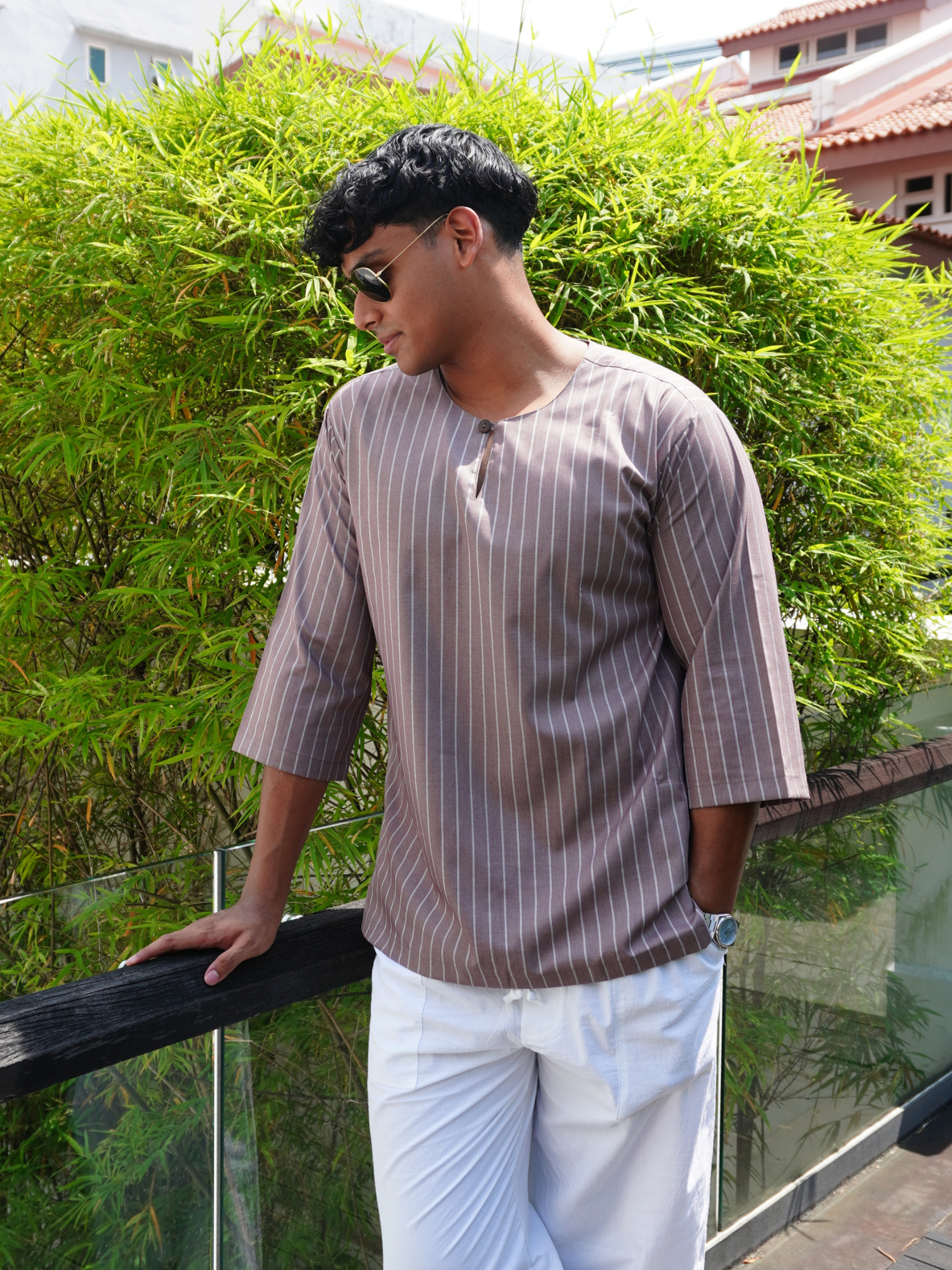 Bayu Kurta in Plum
