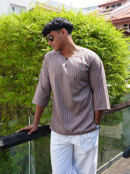 Bayu Kurta in Plum
