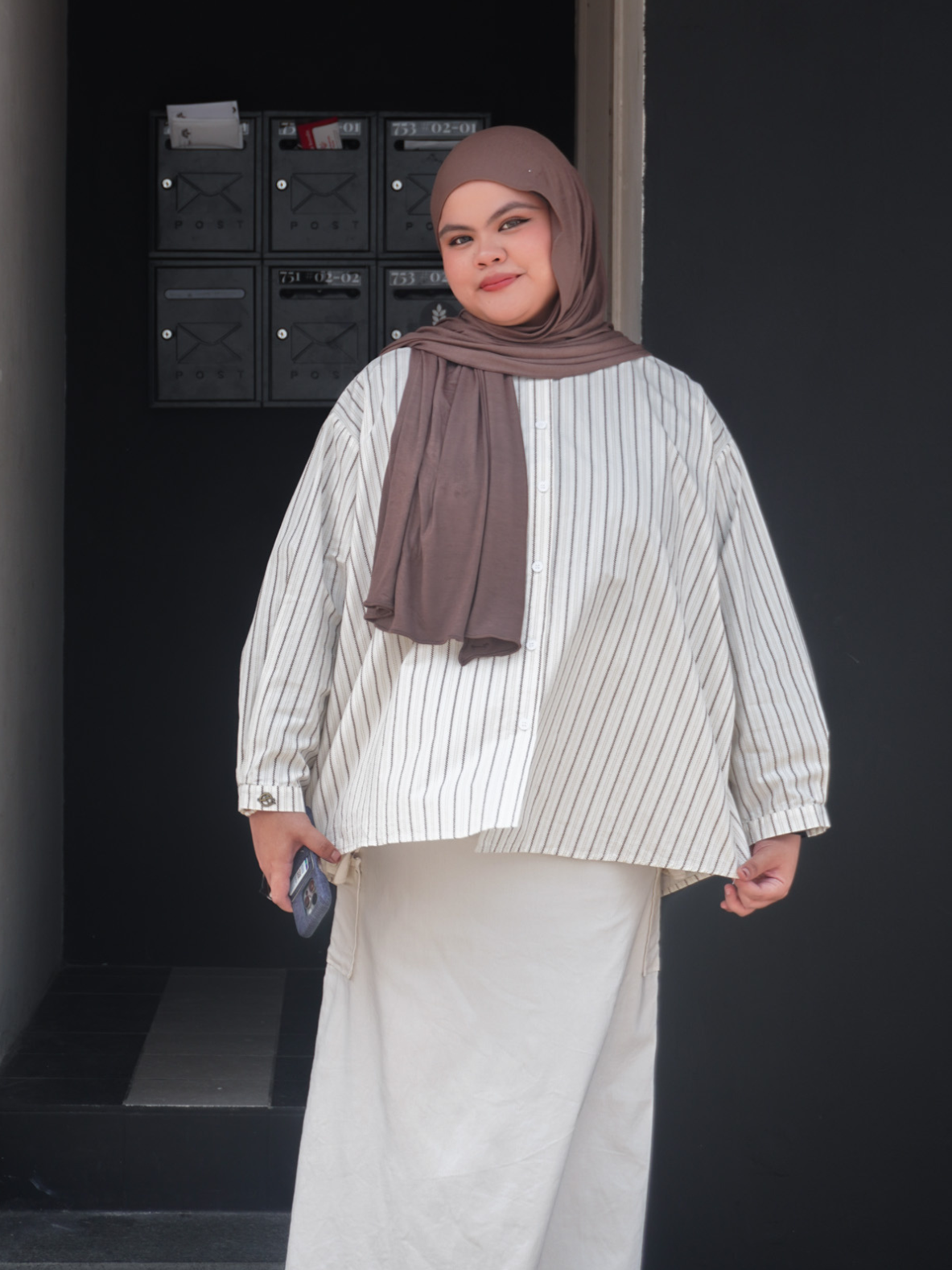 Twin-Lined Roomy Top in Natural-lined