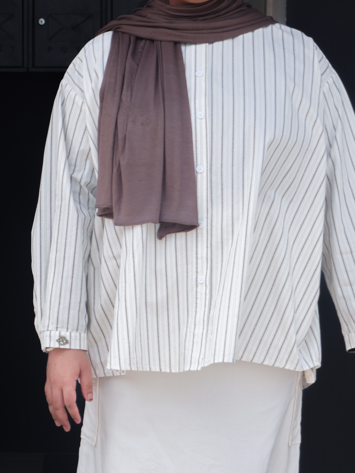 Twin-Lined Roomy Top in Natural-lined