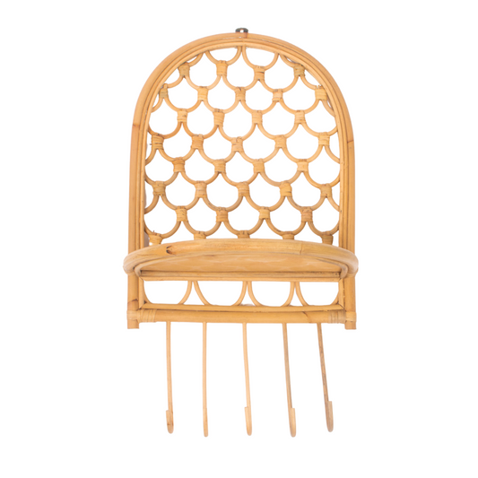 Rattan Mermaid Wall Shelf