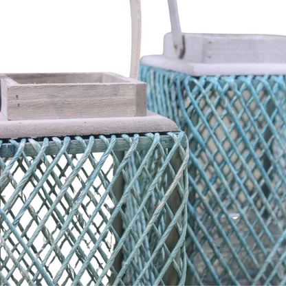 Rectangle-Shaped Lantern in Turkish Blue