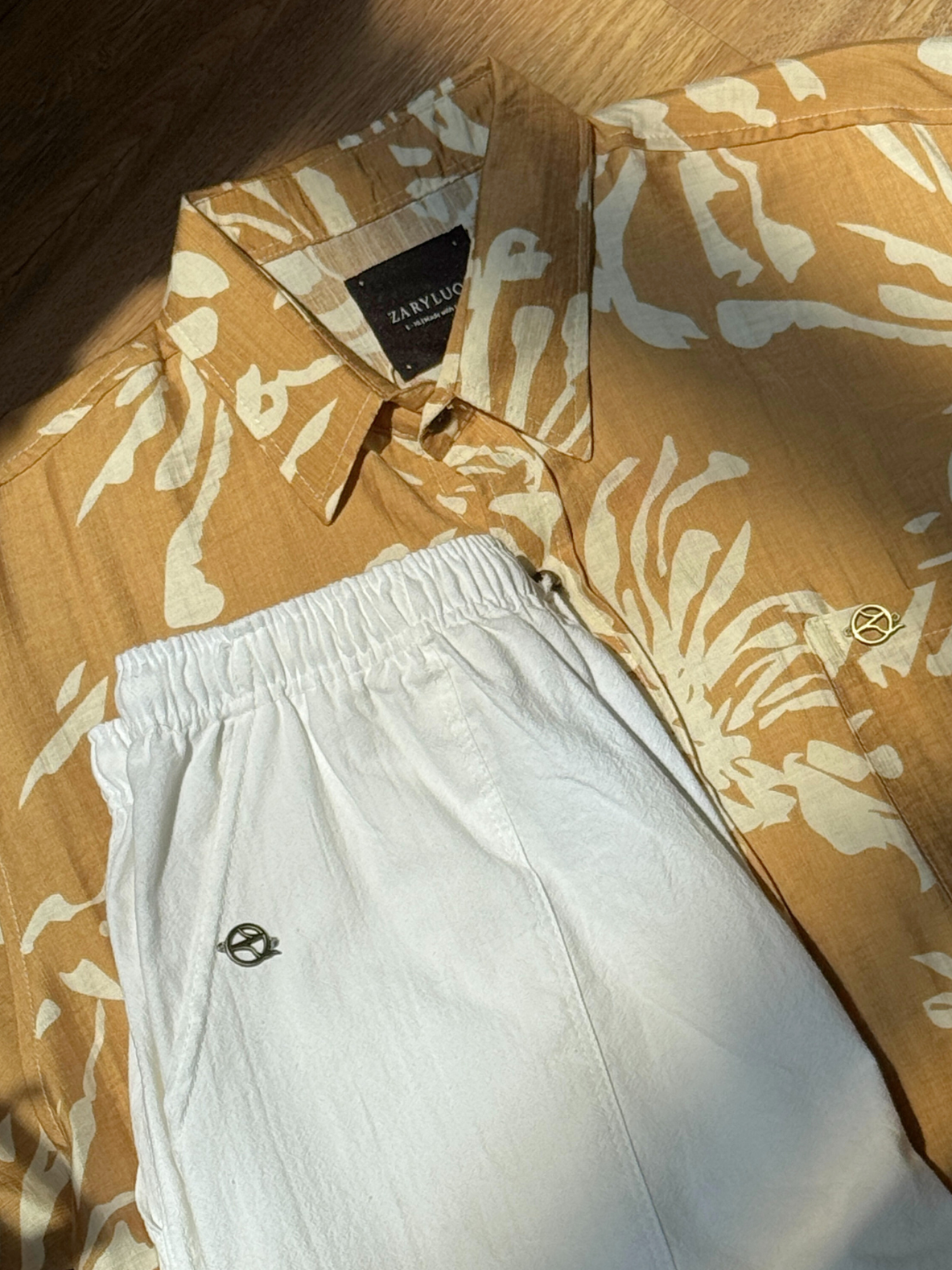 Tropical Linen Shirt in Coastal Clay
