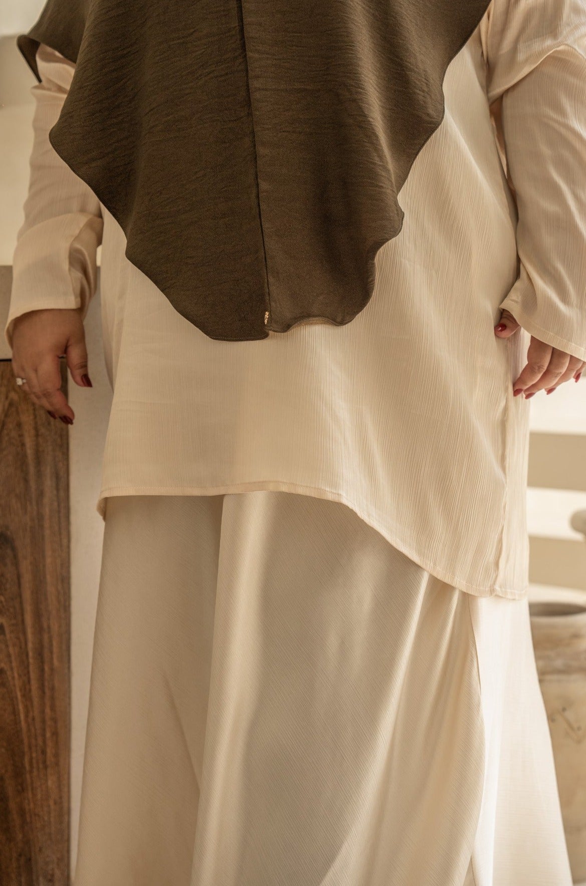 A-Line Skirt in White Bliss