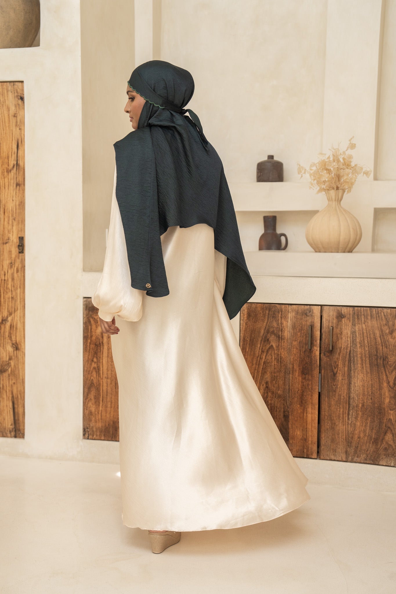 Curve Flowy Maxi Dress in Bliss White