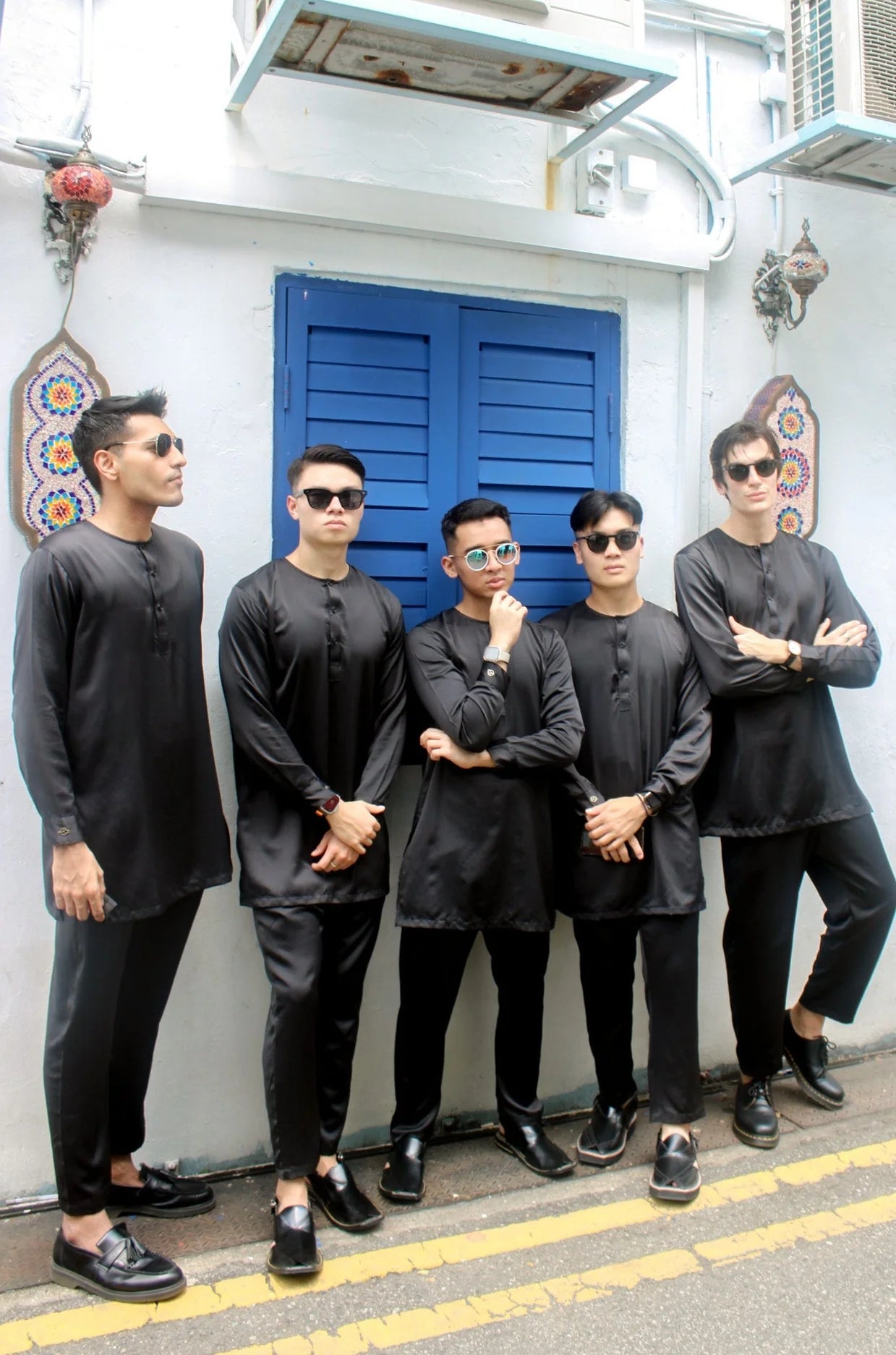 Satin Kurta Set Men In BlackOut
