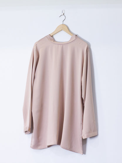 Curve Baju Kurung Top in Dusty Fin
