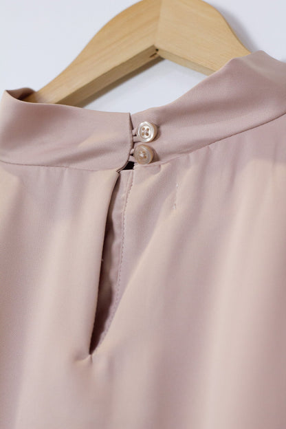 Curve Baju Kurung Top in Dusty Fin