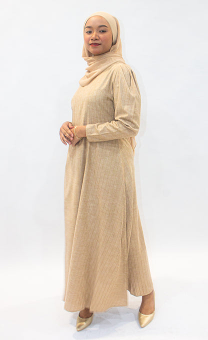 Blonde Beige A-Line Dress