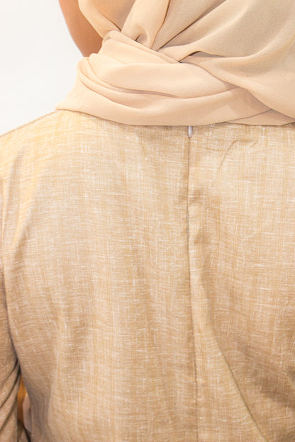 Blonde Beige A-Line Dress