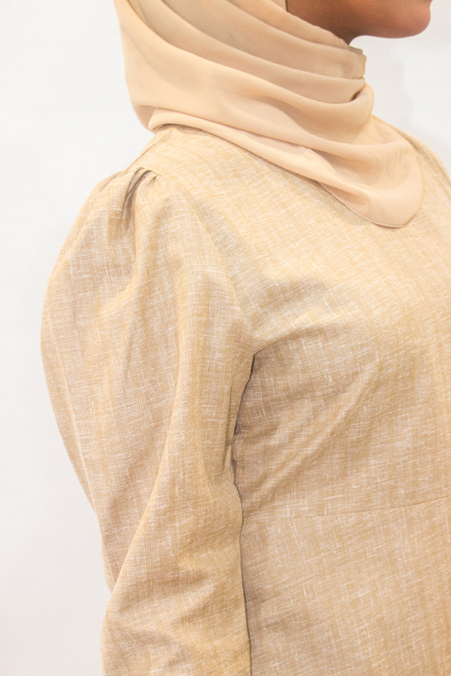 Blonde Beige A-Line Dress