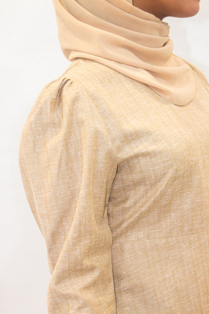 Blonde Beige A-Line Dress