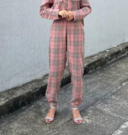 Hippy Pink Flannel Slouch Pants