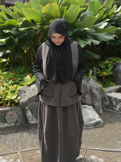 Breezy Duo Set in Charcoal