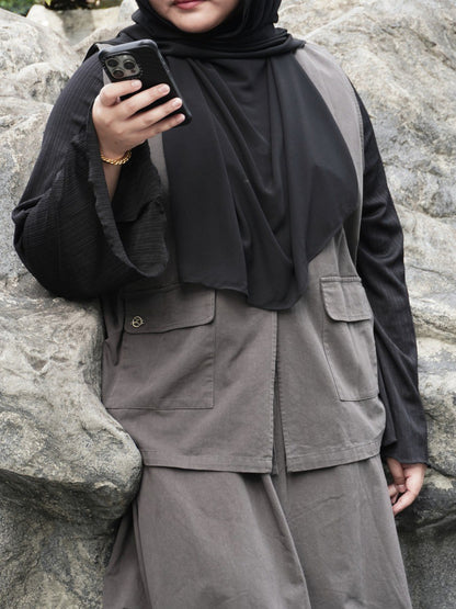 Breezy Duo Set in Charcoal