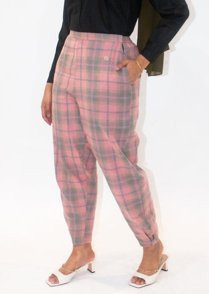 Hippy Pink Flannel Slouch Pants